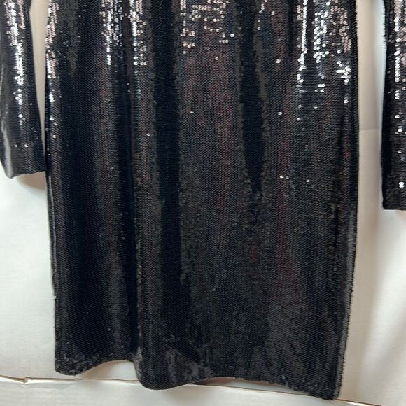 Michael Kors Black Sequin Dress with chain accent size m. NWT - Picture 4 of 14